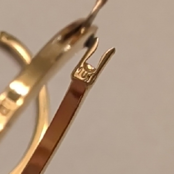 Monet Gold Tone Hoop Earrings - Picture 2 of 5